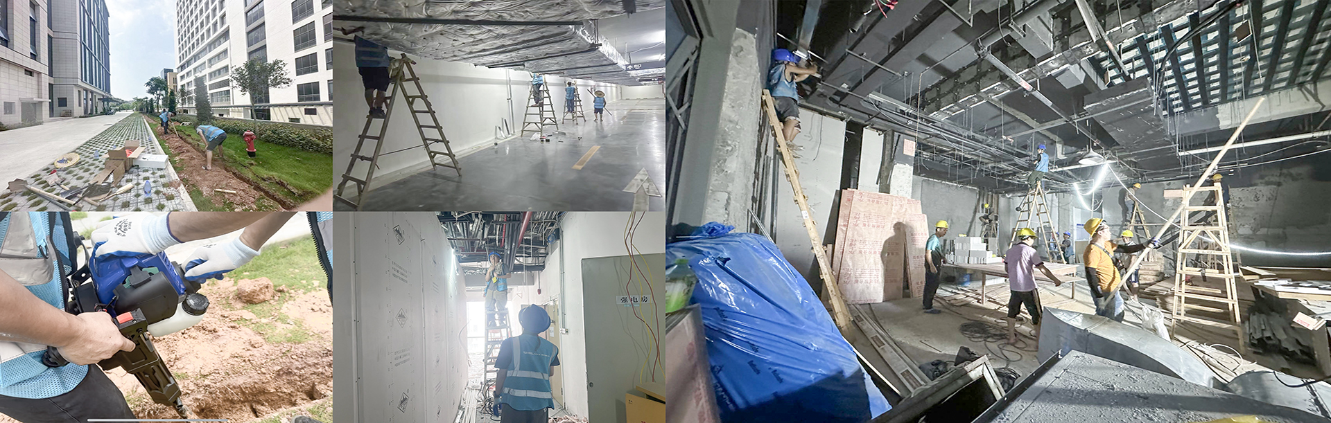 團隊現場施工，按設計完美交付